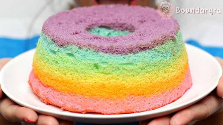chiffon cake rainbow